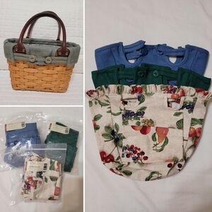 Longaberger 2001 Small Boardwalk Basket Purse With 4 Liners, GUC